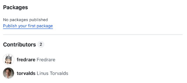 Linus parece ser un colaborador de mi proyecto