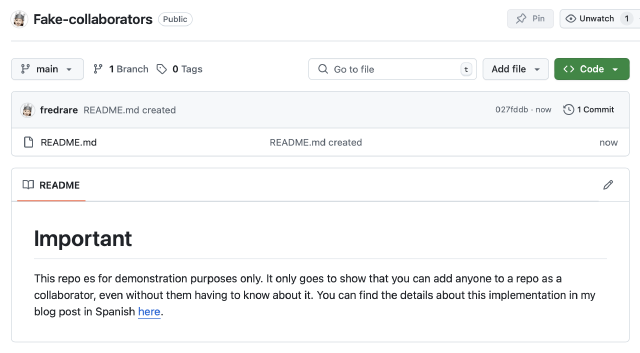 El repositorio muestra mi commit, como siempre